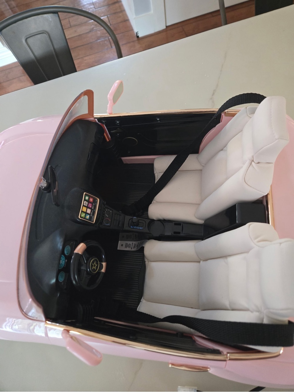 American Girl Pink and Gold Remote Control Convertible Car - Picture 5 of 7